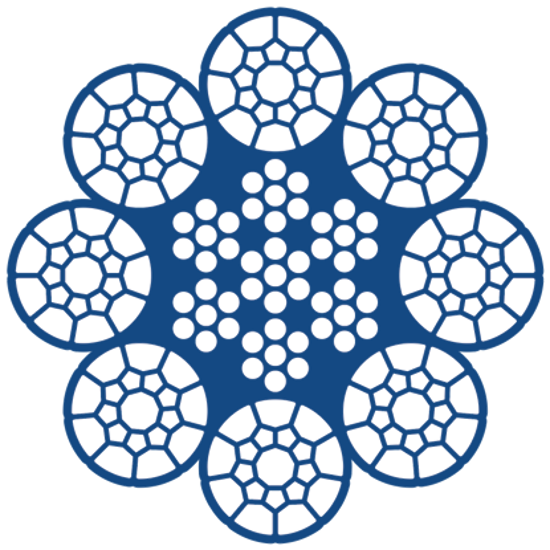8x19 S IWRC COMPACT WIRE ROPES