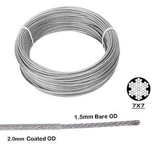 Garden Wire And Cable Railing Kits, 30m/100ft Pvc Coated Heavy Duty 304  Stainless Steel Cable, Turnbuckle Wire Tensioner (wire And Connectors)